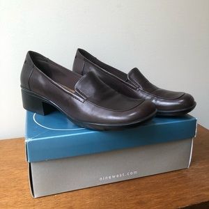 Nine West Leather Slip On Shoes